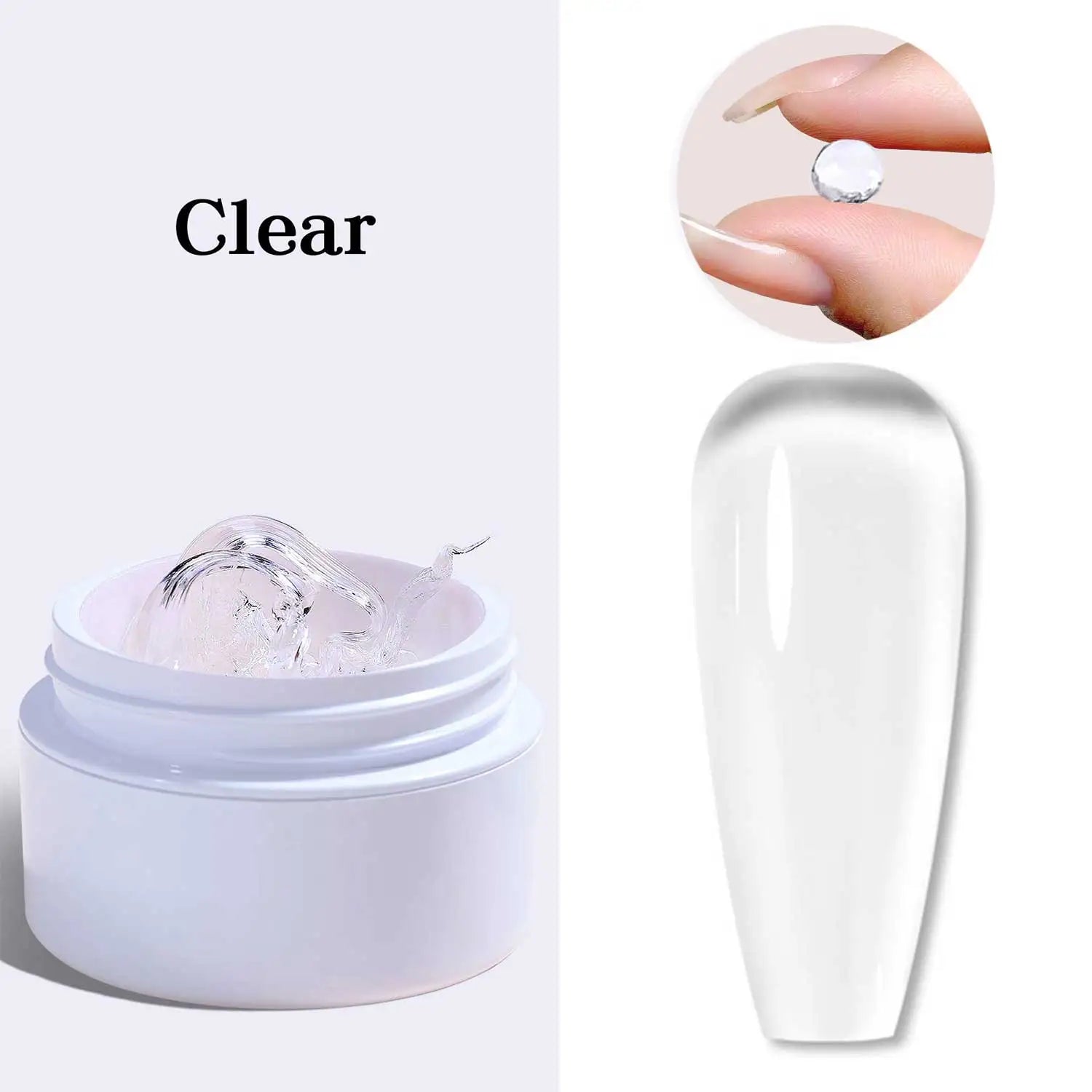 MingLee Non-Stick Solid Extension Gel – 3D Sculpting & Builder Gel (15ml)