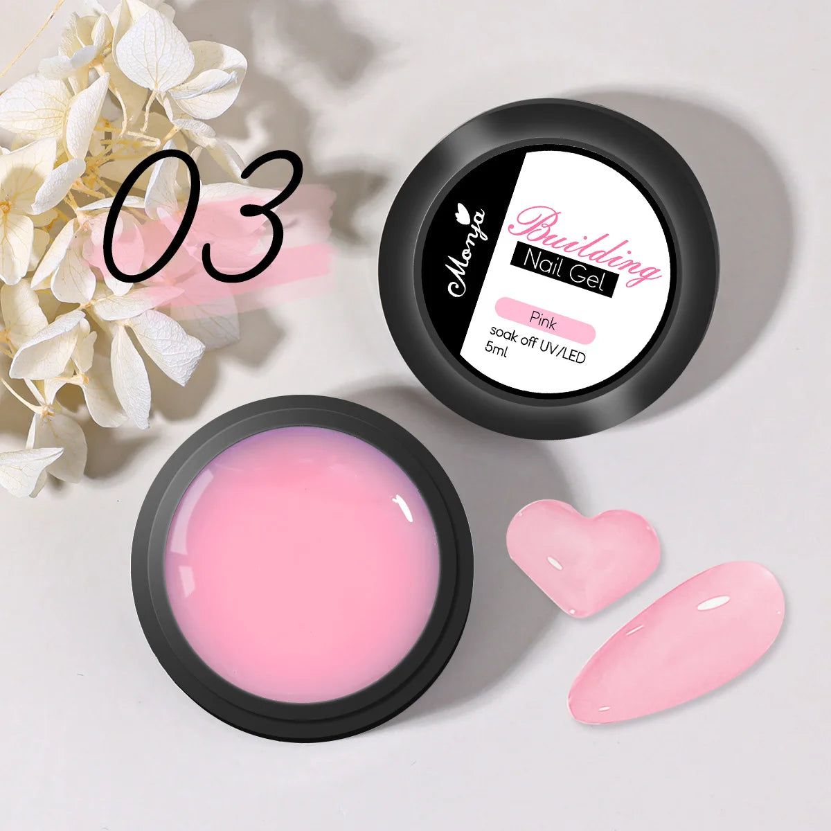 MingLee Non-Stick Solid Extension Gel – 3D Sculpting & Builder Gel (15ml)