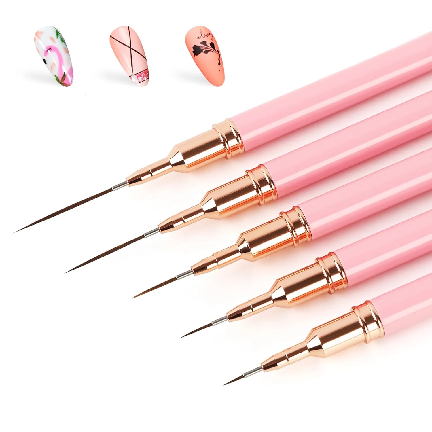 Pro-Detail 5pc Nail Art Liner Set – Ultra-Thin Precision Brushes