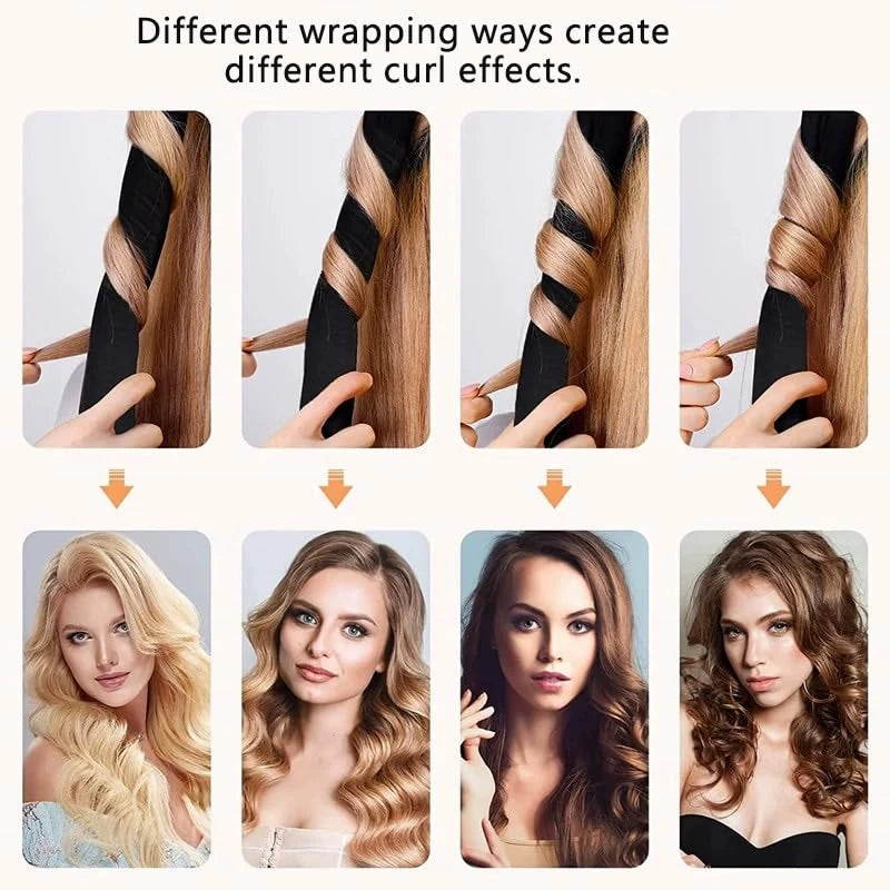 Premium Heatless Hair Curler Set with Satin Sleep Bonnet – 6-Piece Overnight Styling Kit