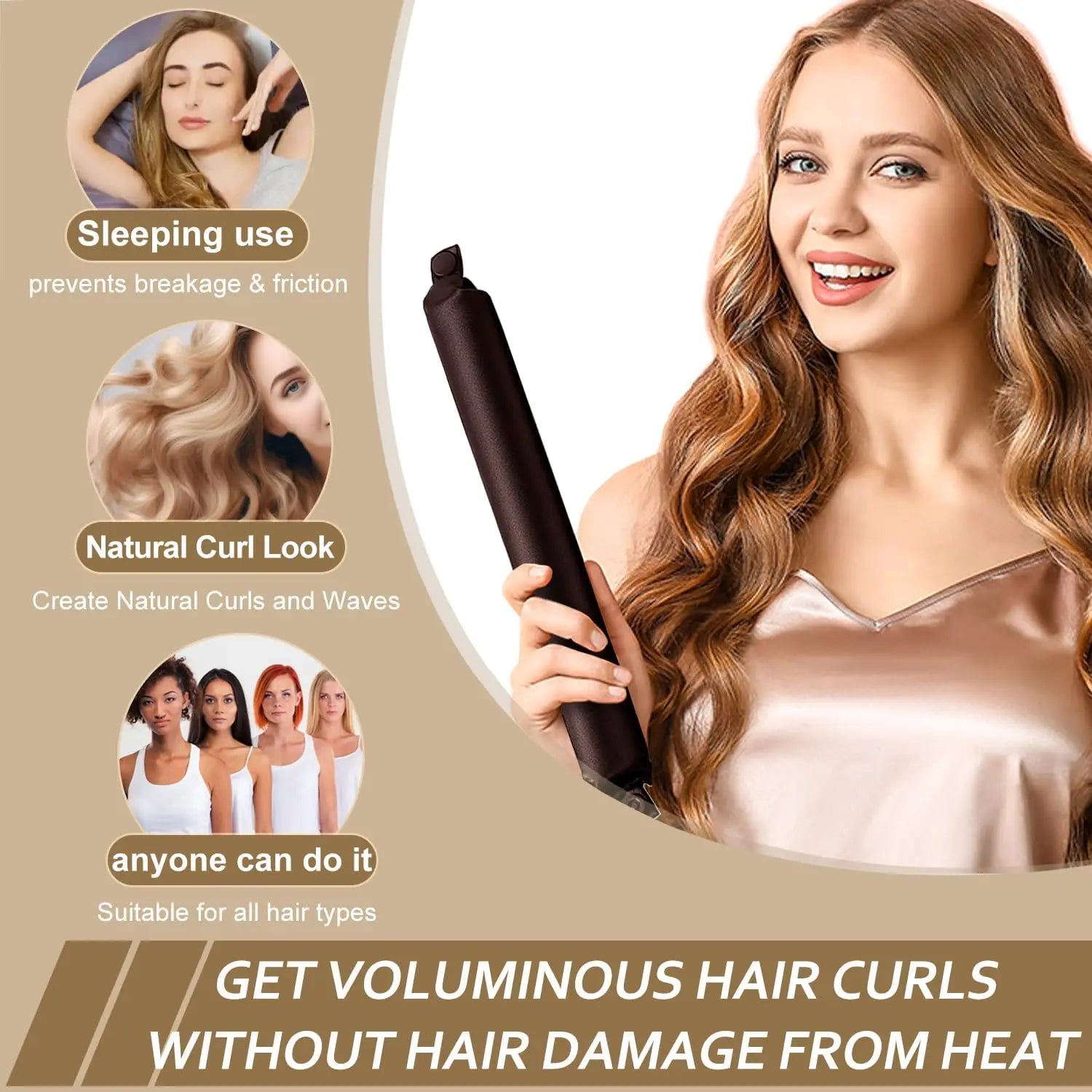 Heatless Curling Rod Headband