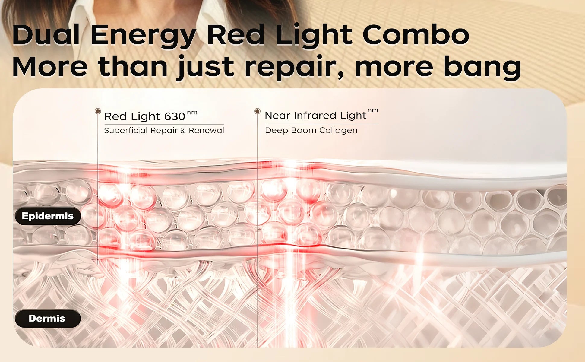 JVV Wireless Red Light Therapy Eye Mask