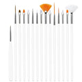 LINMANDA 15-Piece Professional Nail Art Brush Set – Complete Painting & Detail Kit
